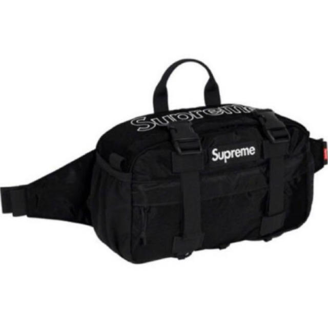 黒 supreme Waist Bag ウェストバッグ