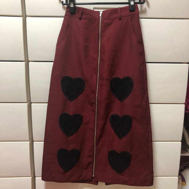 Ank Rouge(アンクルージュ)のAnkRouge ハート透けロングスカート レディースのスカート(ロングスカート)の商品写真