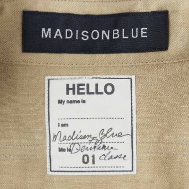 MADISONBLUE(マディソンブルー)のDeuxieme 別注 マディソンブルー ハンプトン リネンシャツ ベージュ01 レディースのトップス(シャツ/ブラウス(長袖/七分))の商品写真