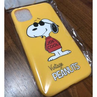 スヌーピー(SNOOPY)の新品 iPhone11 ケース☆スヌーピー/シリコン/ビンテージ/イエロー(iPhoneケース)