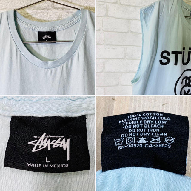 STUSSY(ステューシー)の【STUSSY】ステューシー タンクトップ ノースリーブ N°4 メキシコ製/L メンズのトップス(タンクトップ)の商品写真