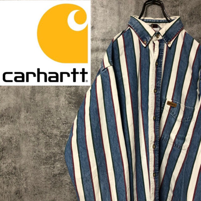 carhartt(カーハート)の【ヒロガス様専用☆】カーハート☆刺繍ロゴダブルポケットブロックチェックシャツ メンズのトップス(シャツ)の商品写真