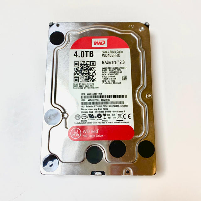 内蔵用HDD WD Red 4.0TB