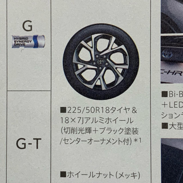 トヨタ　C-HR Gグレード純正アルミホイールタイヤ4本セット 2