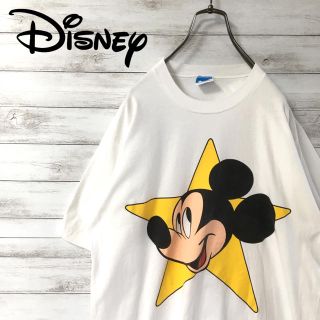 ディズニー(Disney)の希少 90s ディズニー Tシャツ ミッキー デカロゴ ビックシルエット(Tシャツ/カットソー(半袖/袖なし))