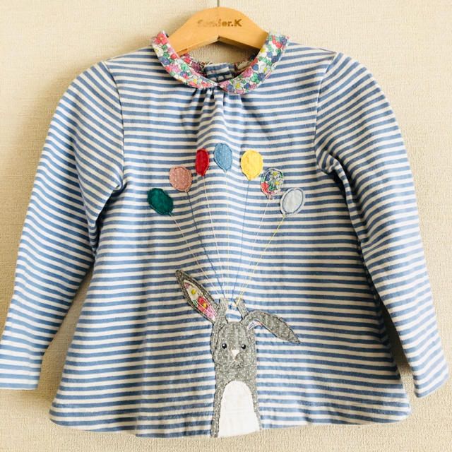 Boden(ボーデン)のボーデン　ボーダーカットソー2-3歳 キッズ/ベビー/マタニティのキッズ服女の子用(90cm~)(Tシャツ/カットソー)の商品写真