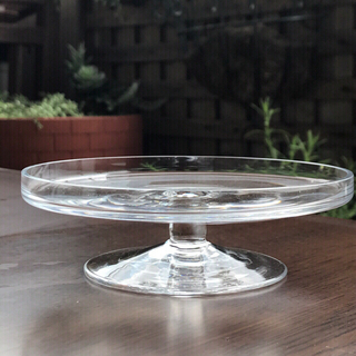 ガラスコンポート　高台デザート皿　φ14㎝ 3枚(食器)