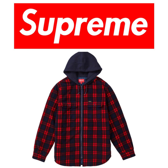 supreme シュプリーム hooded flannel フランネルシャツ