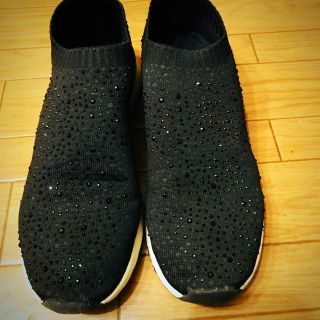 ザラ(ZARA)のZARA  BASIC スパンコールスニーカー　24.5cm(スニーカー)