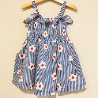 ボーデン(Boden)の【riko♡♡様専用】フラワーワンピース、黒リボン帽子、addidasシューズ(ワンピース)