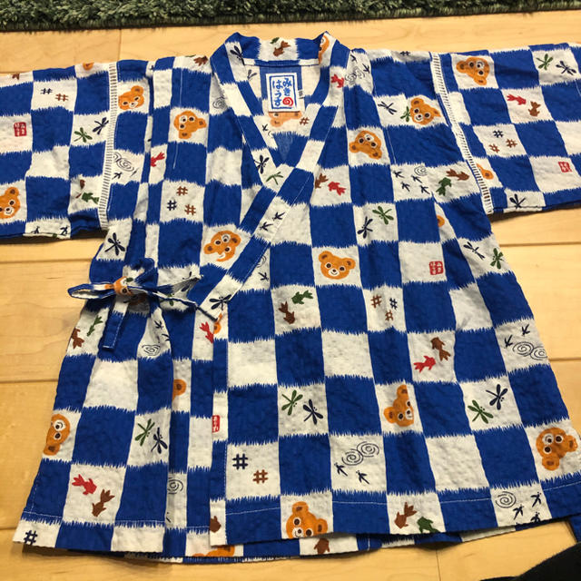 mikihouse(ミキハウス)のミキハウス甚平100センチ キッズ/ベビー/マタニティのキッズ服男の子用(90cm~)(甚平/浴衣)の商品写真