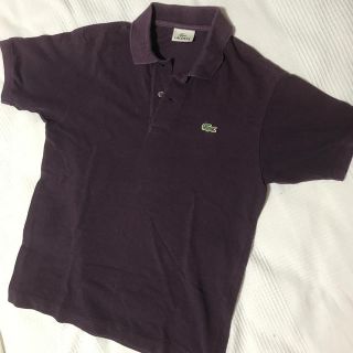 ラコステ(LACOSTE)のラコステ ポロシャツ 長袖 パープル 紫 サイズL(ポロシャツ)