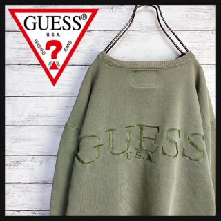 ゲス(GUESS)の【激レア】【USA製】GUESS◎90s ビッグロゴ バックロゴ スウェット(スウェット)