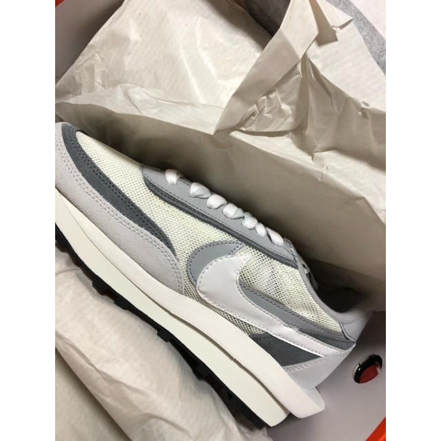 靴/シューズNike  sacai LD Waffle WHITE×GRAY ナイキ　サカイ