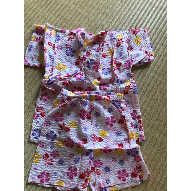 甚平 100 子供服 キッズ/ベビー/マタニティのキッズ服女の子用(90cm~)(甚平/浴衣)の商品写真