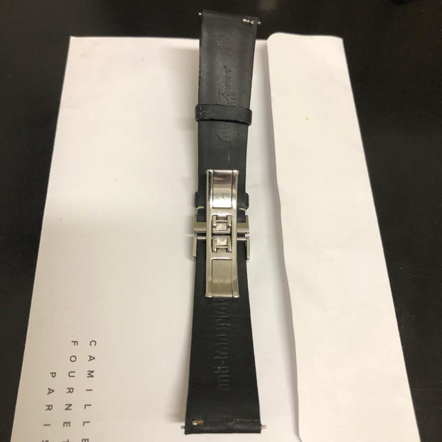 カミーユフォルネ 時計 ベルト アリゲーター ボルドー 20mm - www