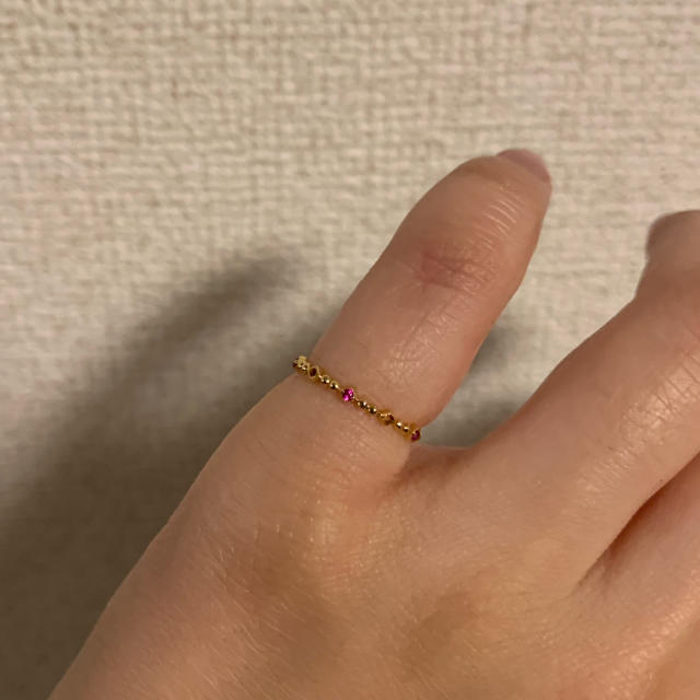 オレフィーチェ クラリスピンキーリング K18 イエローゴールド 3号 レディースのアクセサリー(リング(指輪))の商品写真