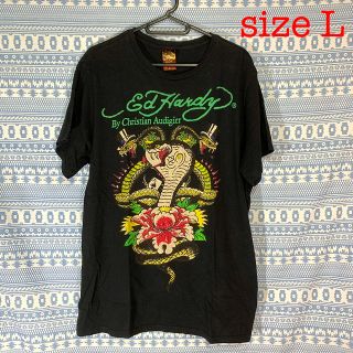 エドハーディー(Ed Hardy)の☆ED HARDY/エドハーディー ☆ラインストーンTシャツsize L(Tシャツ/カットソー(半袖/袖なし))