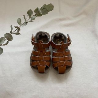 キャラメルベビー&チャイルド(Caramel baby&child )の新品未使用★saltwater sandals shark TAN 6(サンダル)