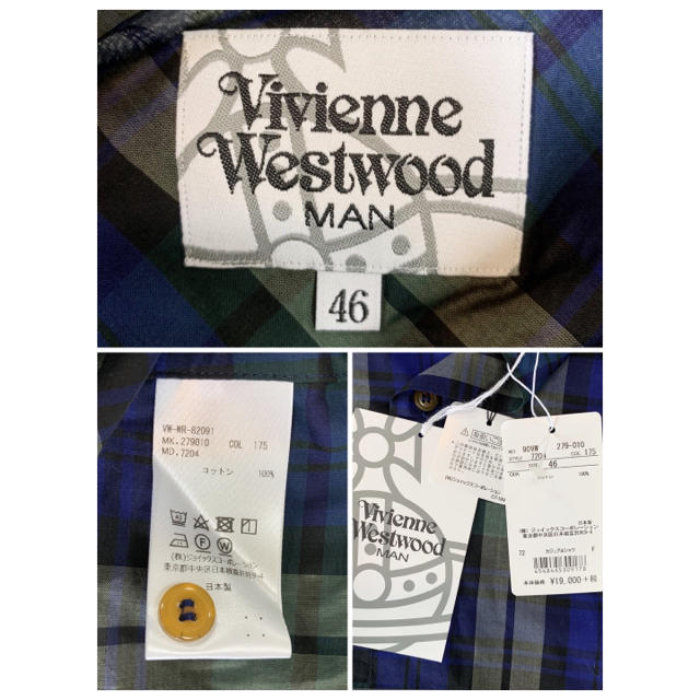 Vivienne Westwood(ヴィヴィアンウエストウッド)の◆新品 定価２万円◆ Vivienne Westwood シャツ 46 メンズ メンズのトップス(シャツ)の商品写真