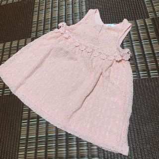 エイチアンドエイチ(H&H)の【美品】H＆M★レースワンピース★ライトピンク★ベビー★女の子(ワンピース)