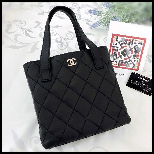 正規品 美品  CHANEL ハンドバッグ ワイルドステッチココマーク