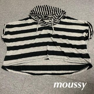 マウジー(moussy)のmoussy ボーダー半袖パーカー(パーカー)