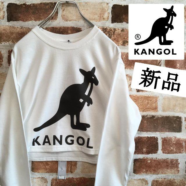 KANGOL(カンゴール)のKANGOL（カンゴール）バックリング＆テープ付き ショート丈Tシャツ レディースのトップス(Tシャツ(長袖/七分))の商品写真