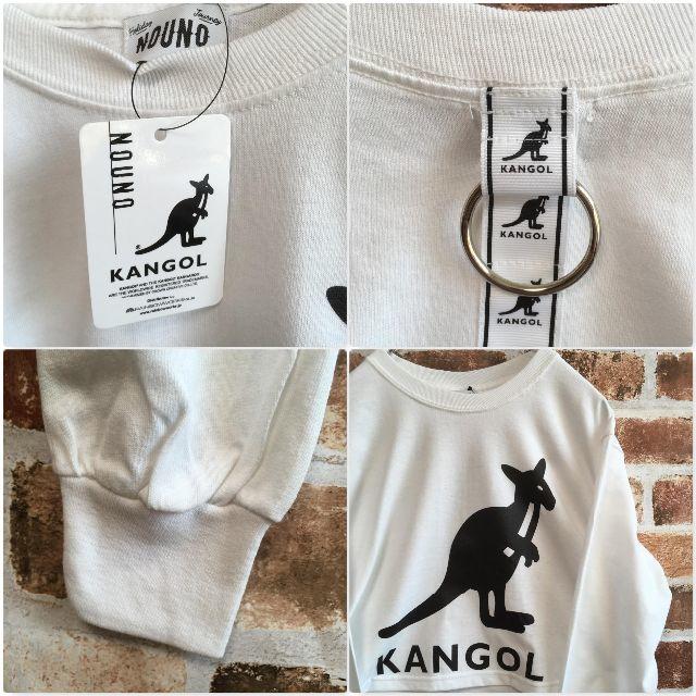 KANGOL(カンゴール)のKANGOL（カンゴール）バックリング＆テープ付き ショート丈Tシャツ レディースのトップス(Tシャツ(長袖/七分))の商品写真