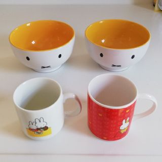 ◆ミッフィー miffy◆ボウル✕2とマグカップ✕2◆(食器)