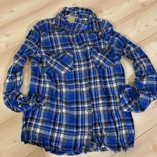 ゲス(GUESS)のguess ビジュー  チェック柄　シャツ(シャツ/ブラウス(長袖/七分))