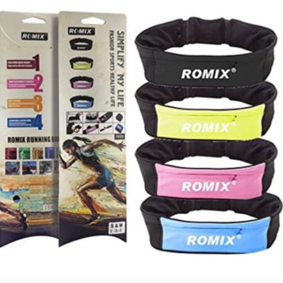 ★新品 ROMIX ウエストポーチ ランニング アウトドア 防汗 超軽量 黒(その他)