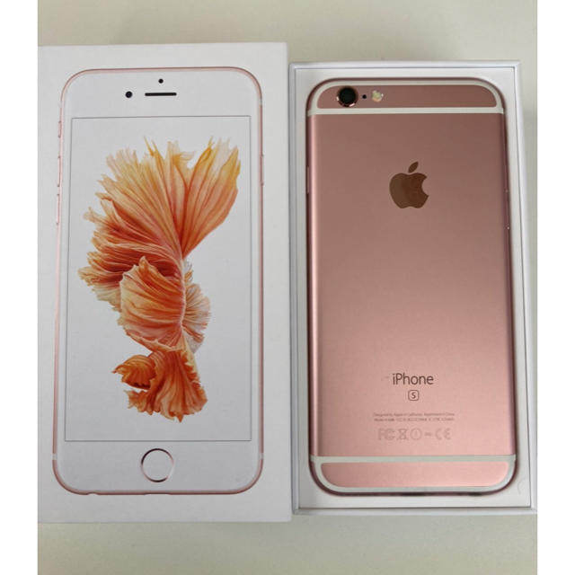 【美品】iPhone 6s Rose Gold 16 GB SIMフリースマートフォン/携帯電話