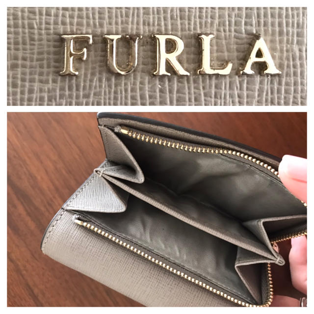 Furla(フルラ)の【値下げ】FURLA バビロン　二つ折り財布　グレージュ メンズのファッション小物(折り財布)の商品写真