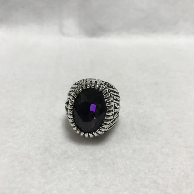 ストーンリング　22号 紫　パープル メンズのアクセサリー(リング(指輪))の商品写真