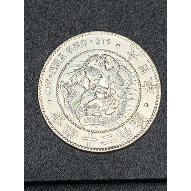 【 本物保証】新1円銀貨 明治24年 27:0g 38.1mm 一圓銀貨