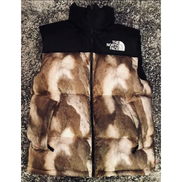 専用 Supreme ダウンベスト Fur Print Nuptse