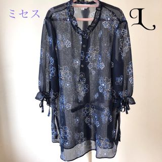 ミセス ⭐︎花柄シースルー ブラウス⭐︎美品⭐︎母の日の通販 by ゆき ...