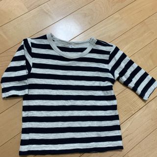 ムジルシリョウヒン(MUJI (無印良品))の無印　ボーダーＴシャツ7分丈(Tシャツ/カットソー)