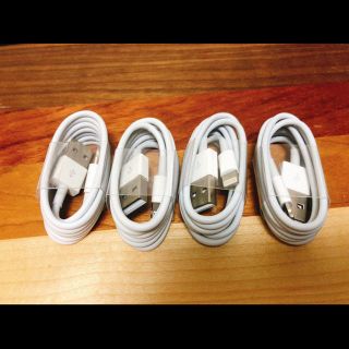 アイフォーン(iPhone)の③ iPhone 純正 同等品質 充電器 ライトニング ケーブル 4本 セット(バッテリー/充電器)