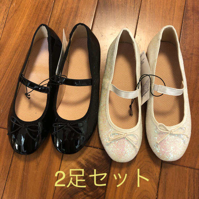 GU(ジーユー)のGキッズバレエシューズ　22.0 新品 キッズ/ベビー/マタニティのキッズ靴/シューズ(15cm~)(フォーマルシューズ)の商品写真