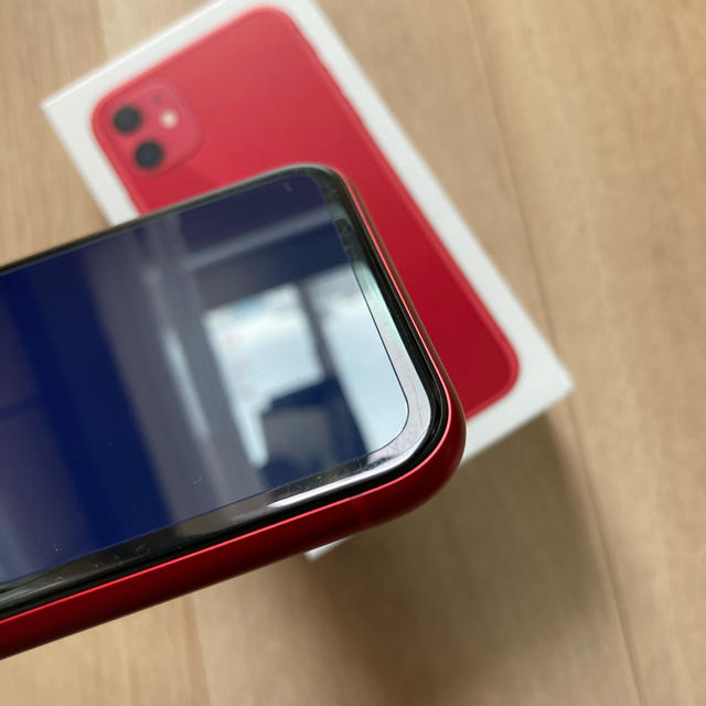 iPhone(アイフォーン)のiPhone 11 128GB simフリー　レッドred スマホ/家電/カメラのスマートフォン/携帯電話(スマートフォン本体)の商品写真