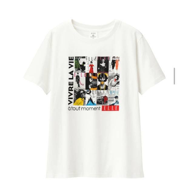 GU(ジーユー)のGU ELLE コラボ　Tシャツ レディースのトップス(Tシャツ(半袖/袖なし))の商品写真