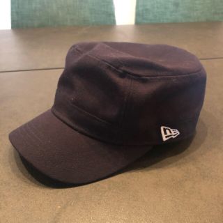 ニューエラー(NEW ERA)の美品ニューエラ ワークキャップ 帽子　ネイビー(キャップ)