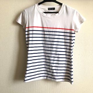 ディーホリック(dholic)のボーダー　Tシャツ　ブルー　レッド(Tシャツ(半袖/袖なし))