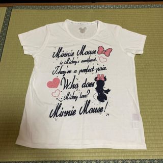 ディズニー(Disney)のTシャツ　キラキラ　サイズはL L 白(Tシャツ(半袖/袖なし))