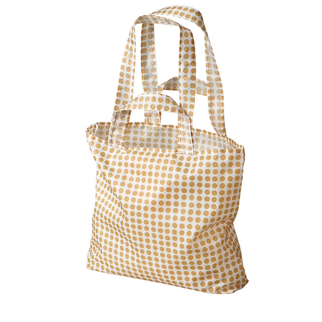 IKEA(イケア)のSKYNKE スキンケ エコバッグ, イエロー/ホワイト レディースのバッグ(エコバッグ)の商品写真
