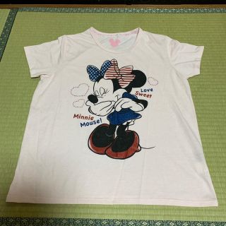 ディズニー(Disney)のピンク　3L ミニーマウス　キラキラ(Tシャツ(半袖/袖なし))