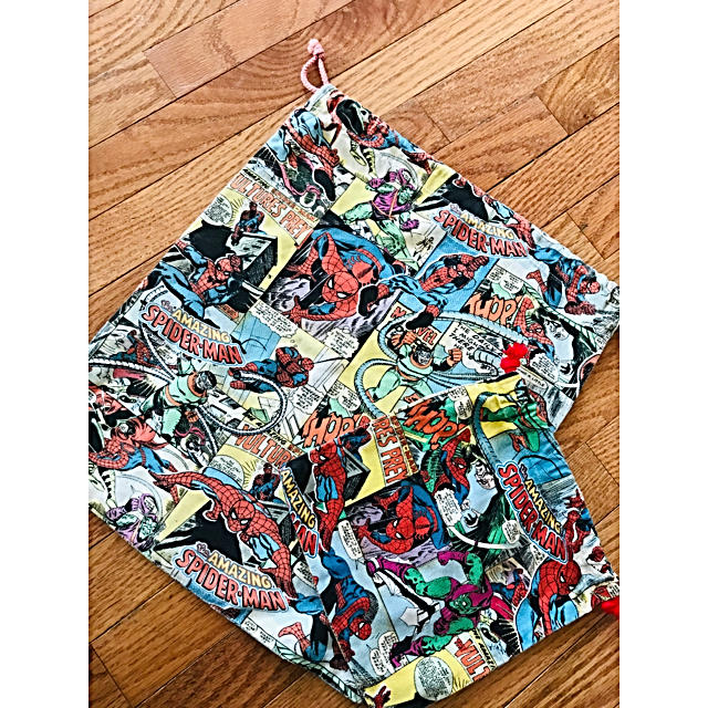 MARVEL(マーベル)の【レイラ様専用】スパイダーマン　上履き入れのみ ハンドメイドのキッズ/ベビー(バッグ/レッスンバッグ)の商品写真