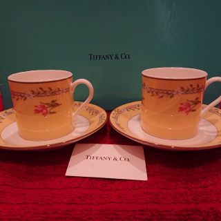 ティファニー(Tiffany & Co.)の【未使用☆】ティファニー カップ&ソーサー ペアセット(グラス/カップ)